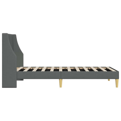 Struttura del letto Grigio scuro 90 x 190 cm Velluto