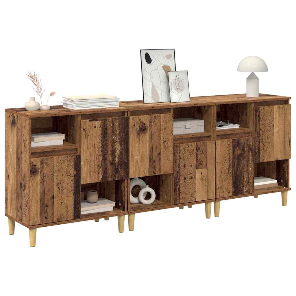 Sideboards 3 pcs Legno vecchio 60 x 35 x 70 cm