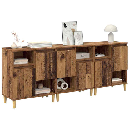 Sideboards 3 pcs Legno vecchio 60 x 35 x 70 cm