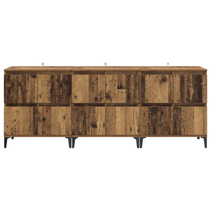Sideboards 3 pcs Legno vecchio 60 x 35 x 70 cm