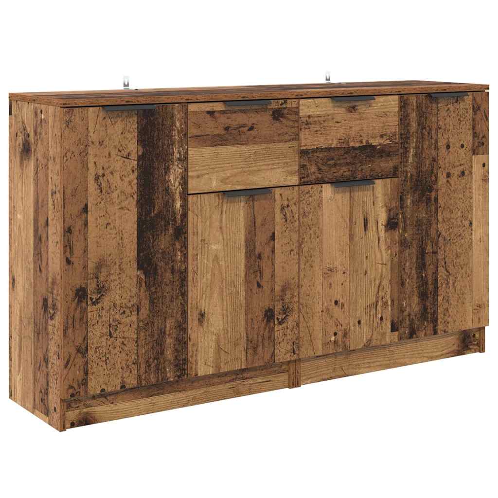Sideboards con cassetto 2 pcs Legno vecchio 60 x 30 x 70 cm