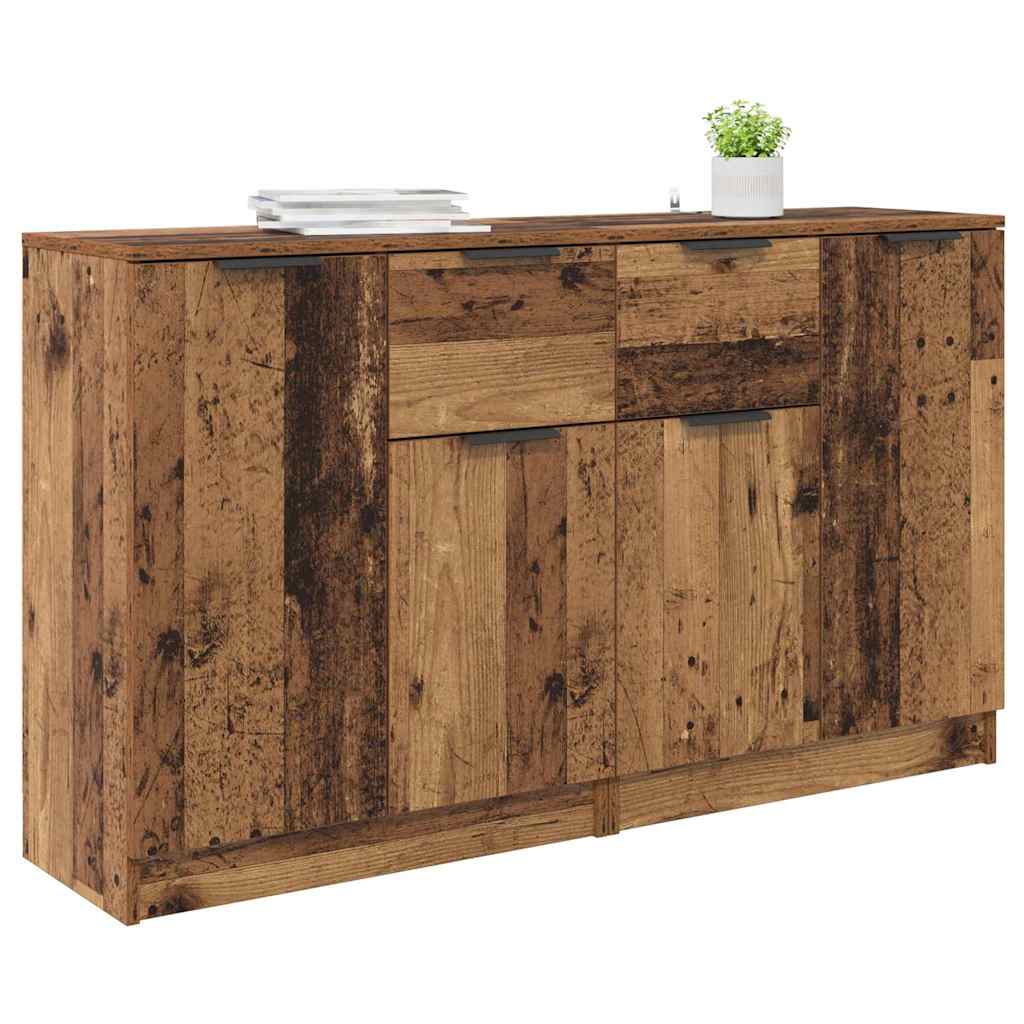 Sideboards con cassetto 2 pcs Legno vecchio 60 x 30 x 70 cm