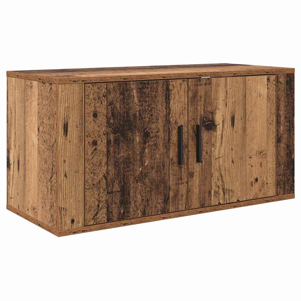 Set Mobile TV da Parete 2 pcs Legno vecchio 80 x 34,5 x 40 cm