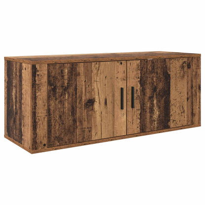 Set Mobile TV da Parete 2 pcs Legno vecchio 100 x 34,5 x 40 cm