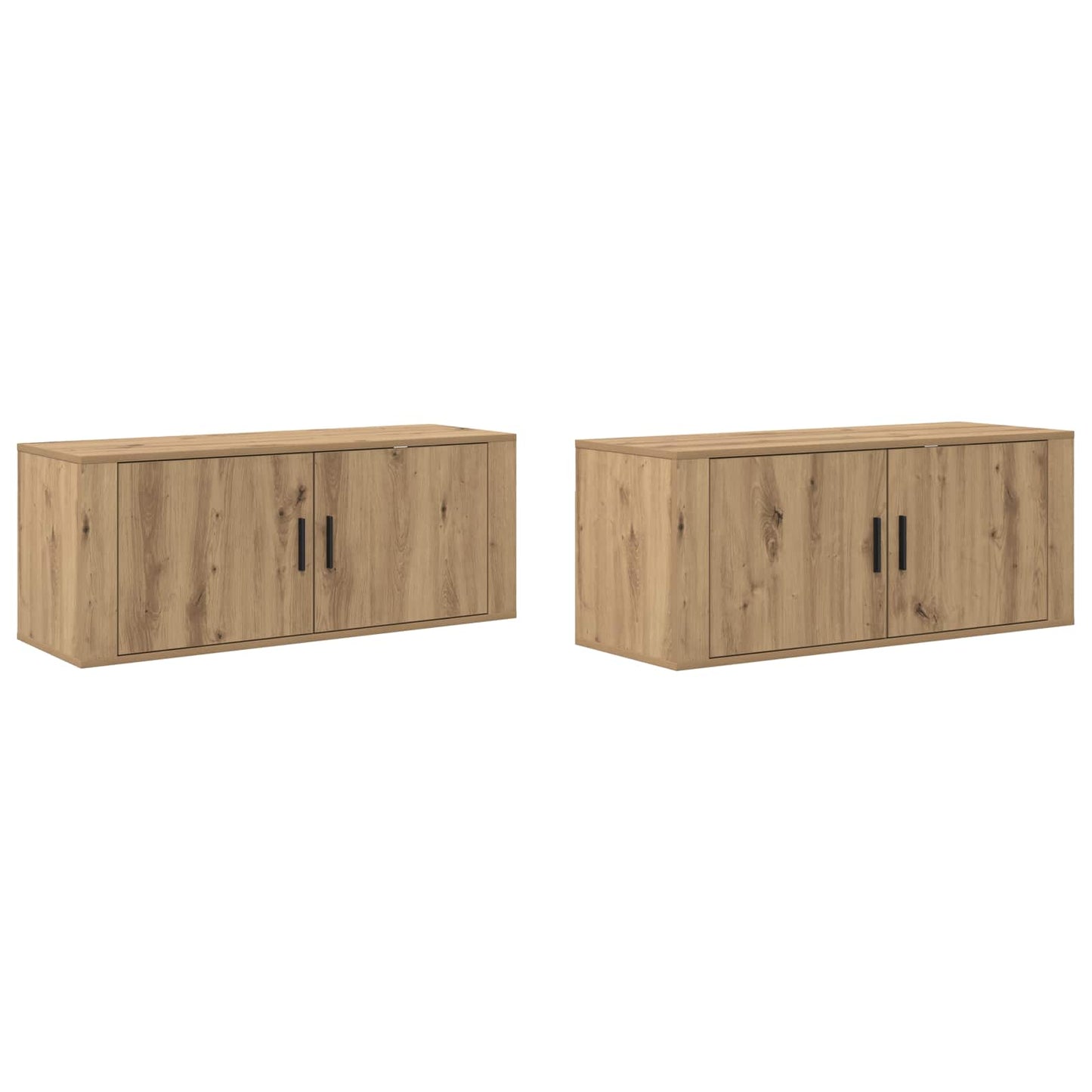 Set Mobile TV da Parete 2 pcs Rovere artigianale
