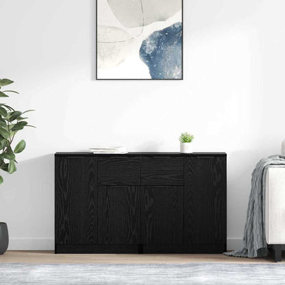 Sideboards 2 pcs Rovere Nero 60 x 30 x 70 cm Legno multistrato