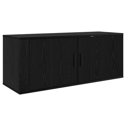 Set Mobile TV da Parete 2 pcs Rovere Nero 100 x 34,5 x 40 cm