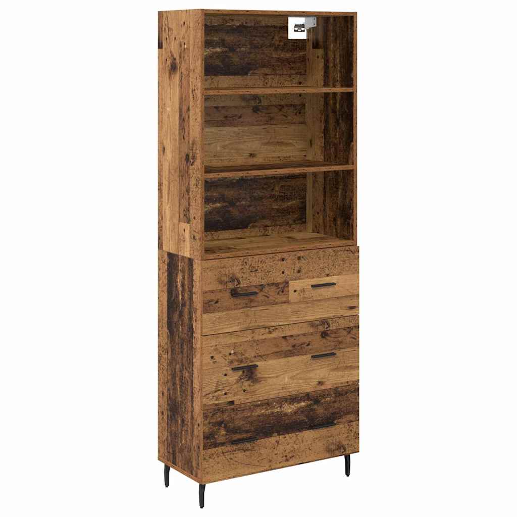 Credenza con cassetto 2 pcs Legno vecchio Legno multistrato