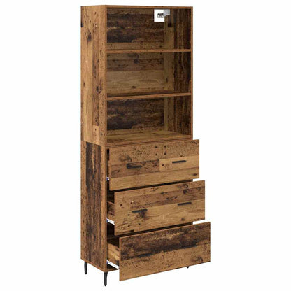 Credenza con cassetto 2 pcs Legno vecchio Legno multistrato