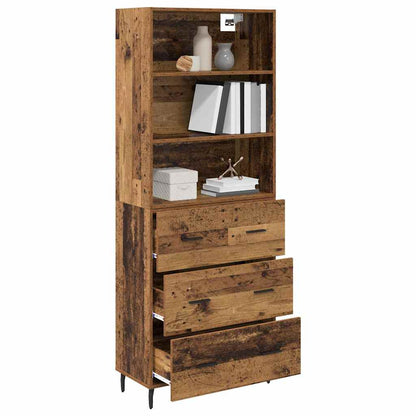 Credenza con cassetto 2 pcs Legno vecchio Legno multistrato