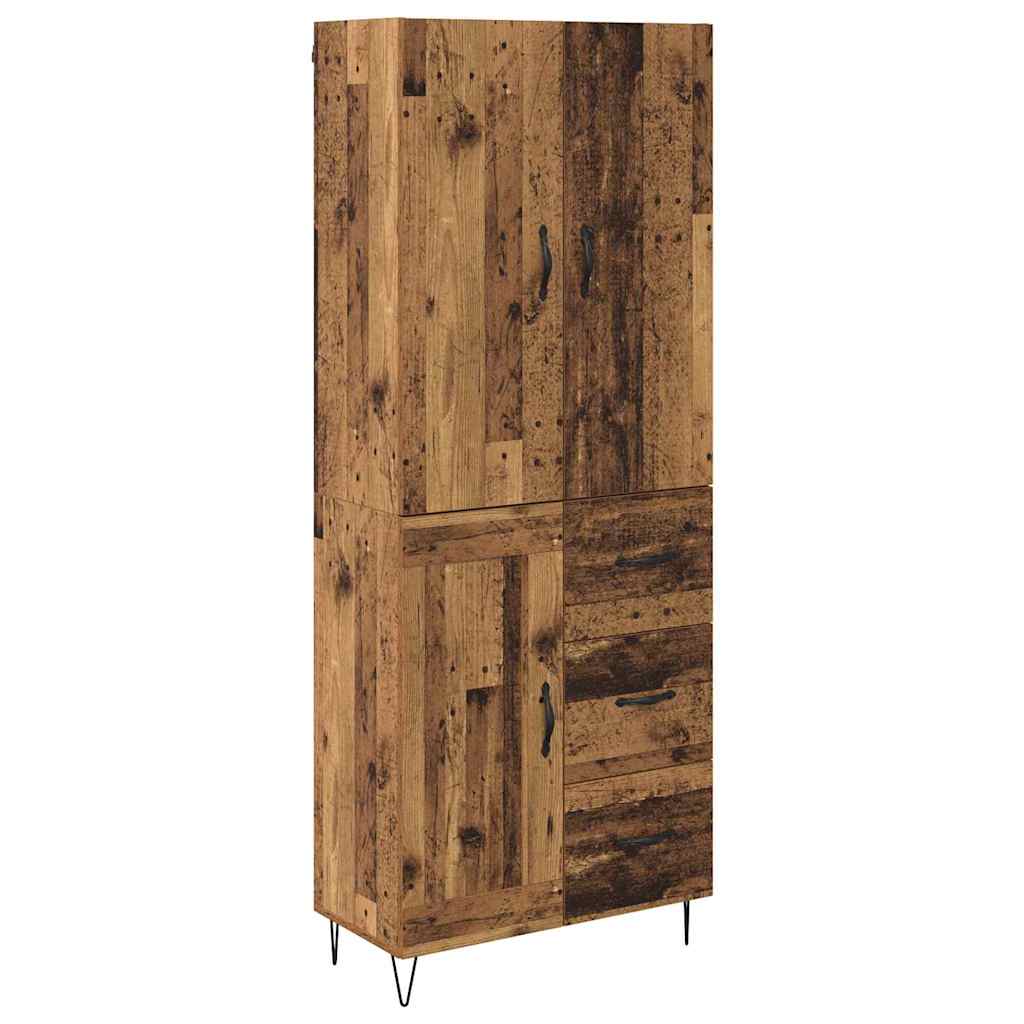 Credenza con cassetto 2 pcs Legno vecchio Legno multistrato