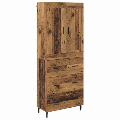 Credenza con cassetto 2 pcs Legno vecchio Legno multistrato