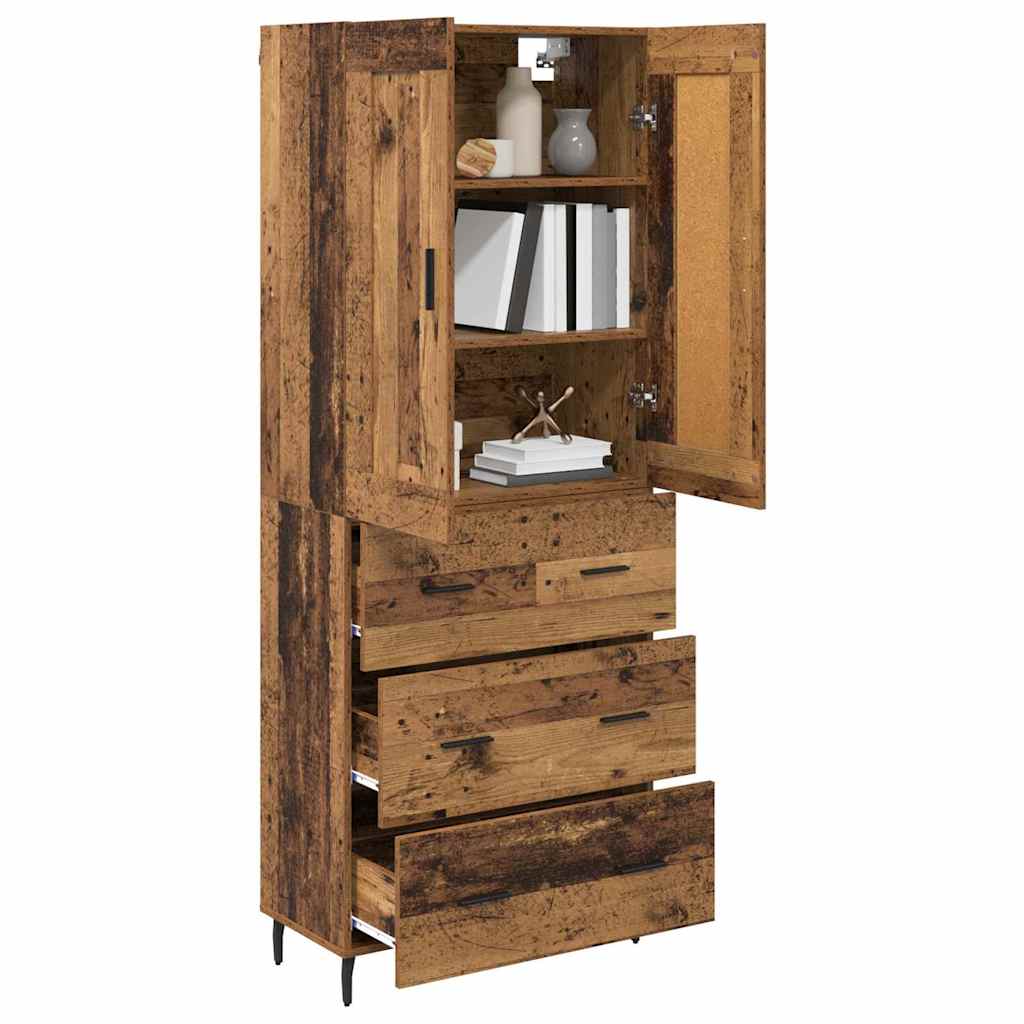 Credenza con cassetto 2 pcs Legno vecchio Legno multistrato