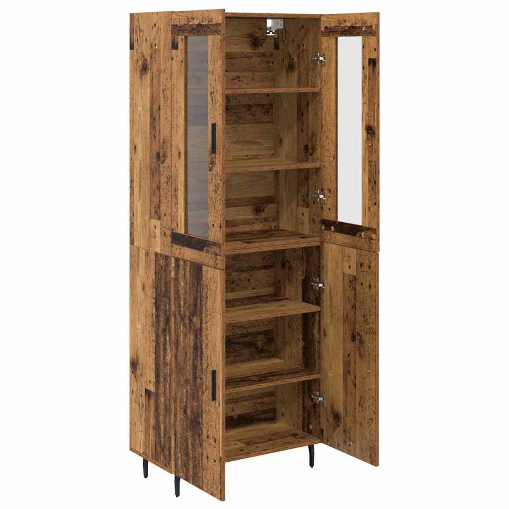 Credenza 2 pcs Legno vecchio Legno multistrato