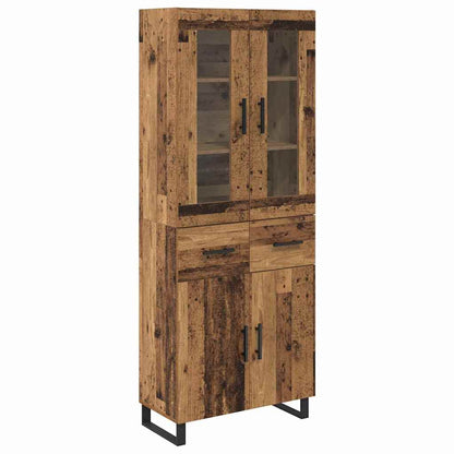 Credenza con cassetto 2 pcs Legno vecchio Legno multistrato
