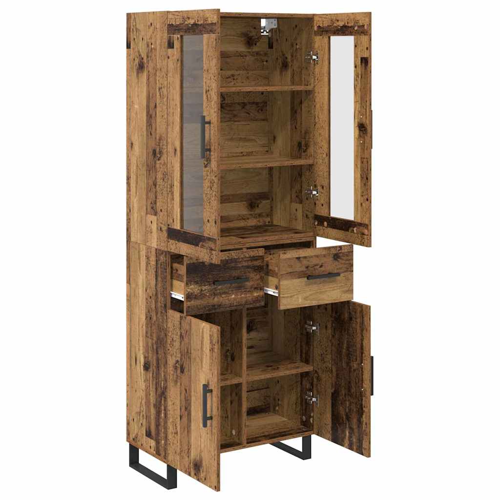 Credenza con cassetto 2 pcs Legno vecchio Legno multistrato