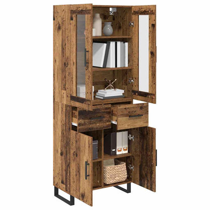 Credenza con cassetto 2 pcs Legno vecchio Legno multistrato