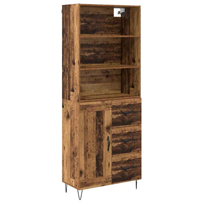 Credenza con cassetto 2 pcs Legno vecchio Legno multistrato