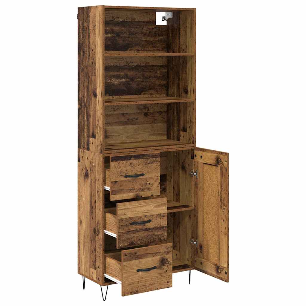 Credenza con cassetto 2 pcs Legno vecchio Legno multistrato