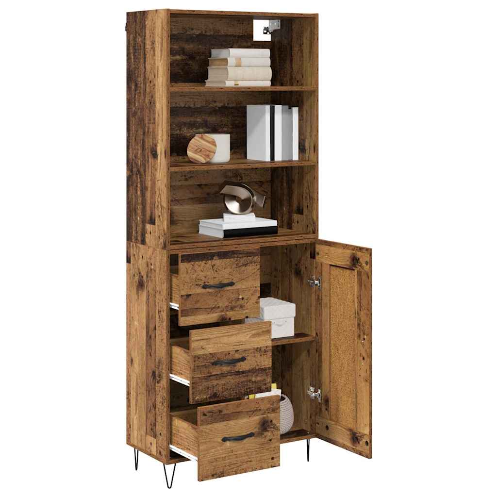 Credenza con cassetto 2 pcs Legno vecchio Legno multistrato