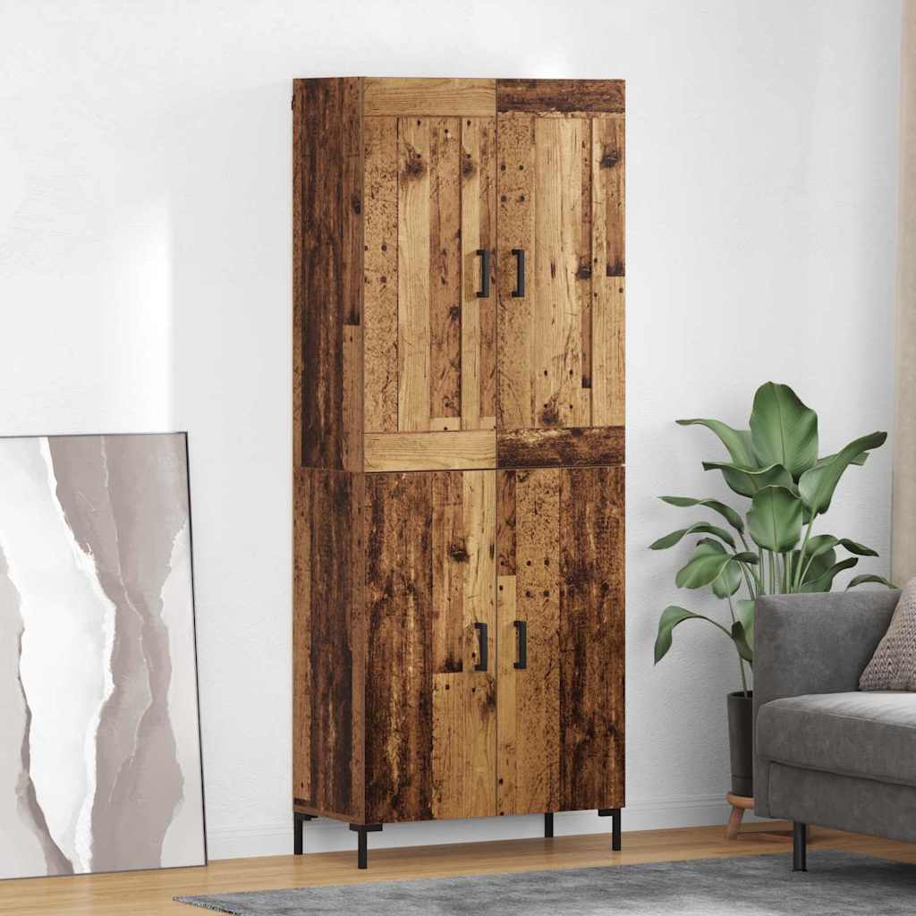 Credenza 2 pcs Legno vecchio Legno multistrato