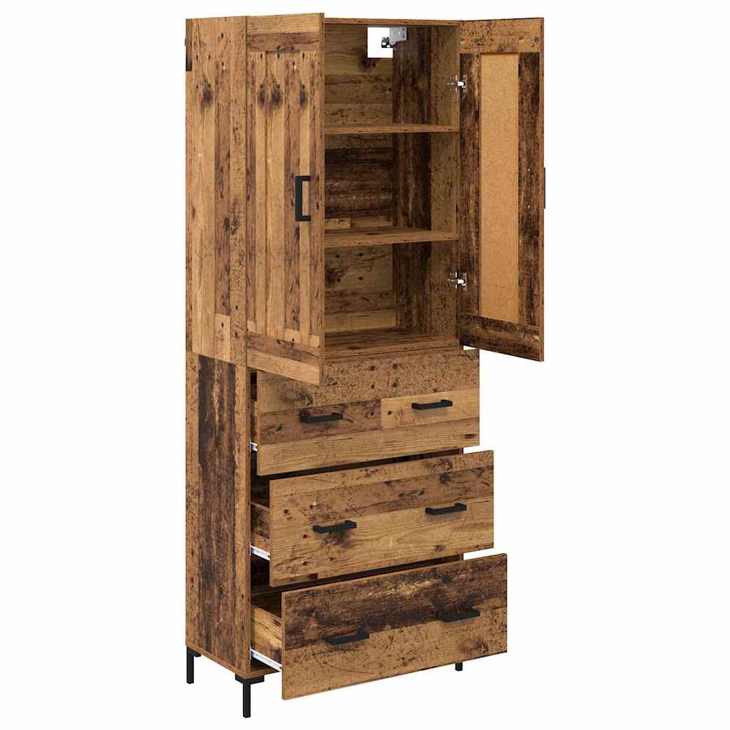 Credenza con cassetto 2 pcs Legno vecchio Legno multistrato