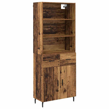 Credenza con cassetto Legno vecchio 69,5 x 34 x 180 cm