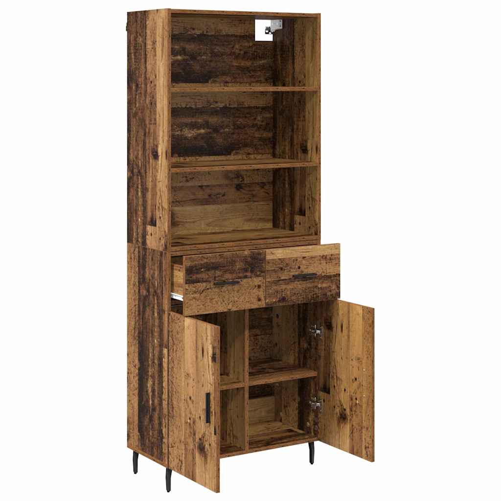Credenza con cassetto Legno vecchio 69,5 x 34 x 180 cm