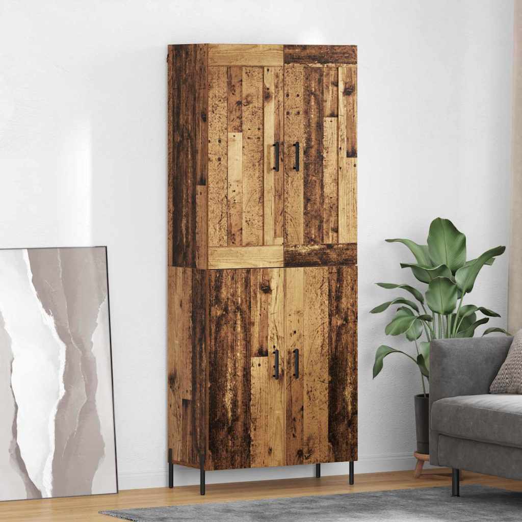 Credenza 2 pcs Legno vecchio Legno multistrato