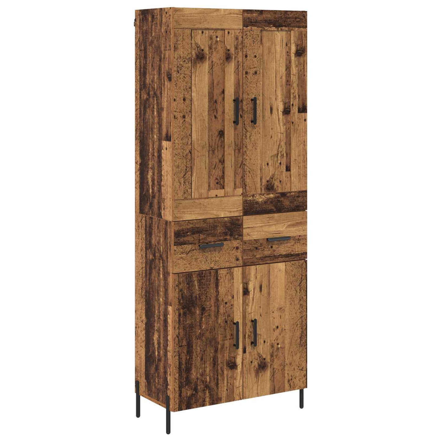 Credenza 2 pcs Legno vecchio Legno multistrato