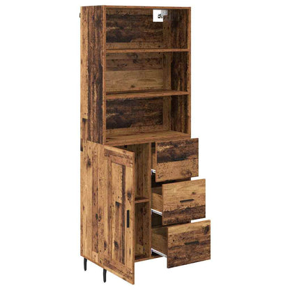 Credenza con cassetto Legno vecchio 69,5 x 34 x 180 cm