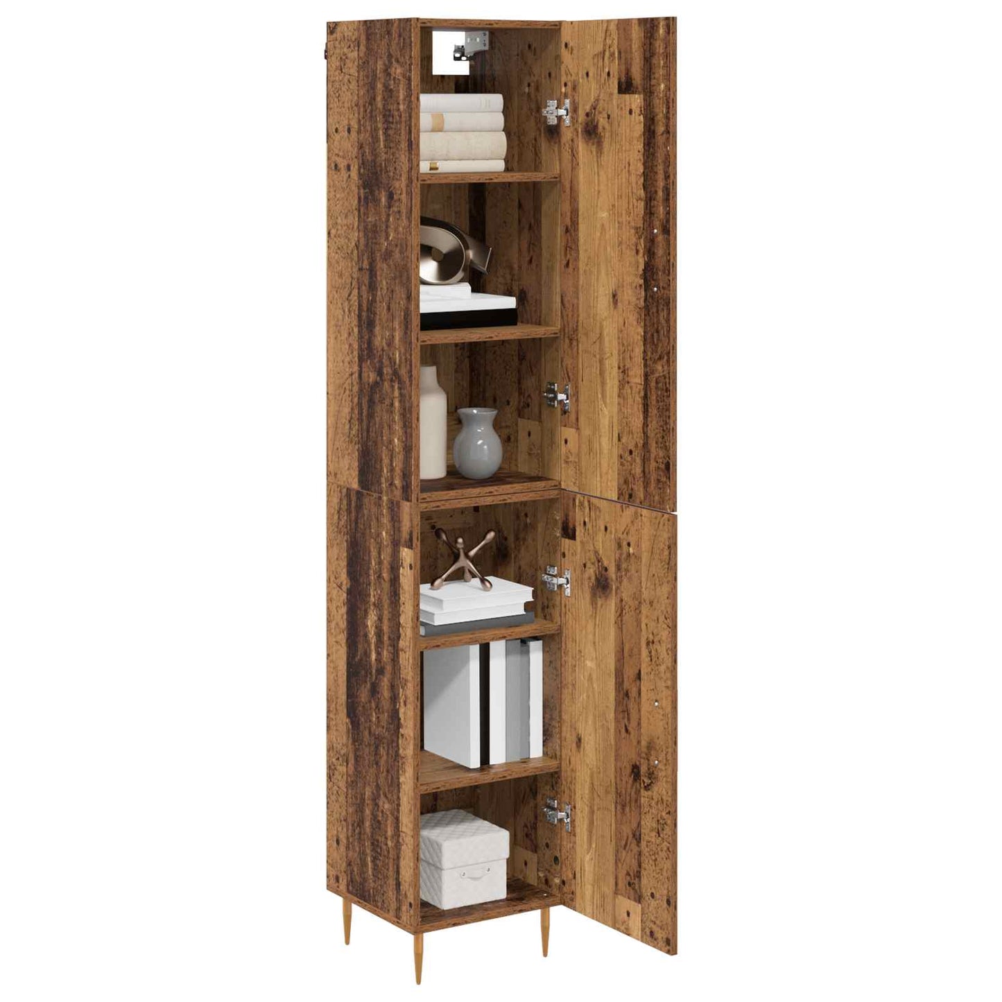 Credenza 2 pcs Legno vecchio Legno multistrato