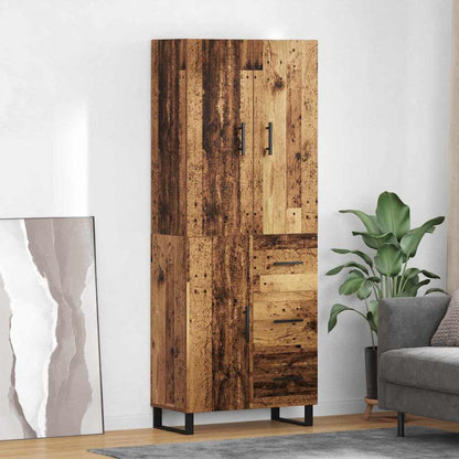 Credenza con cassetto 2 pcs Legno vecchio 69,5 x 34 x 180 cm