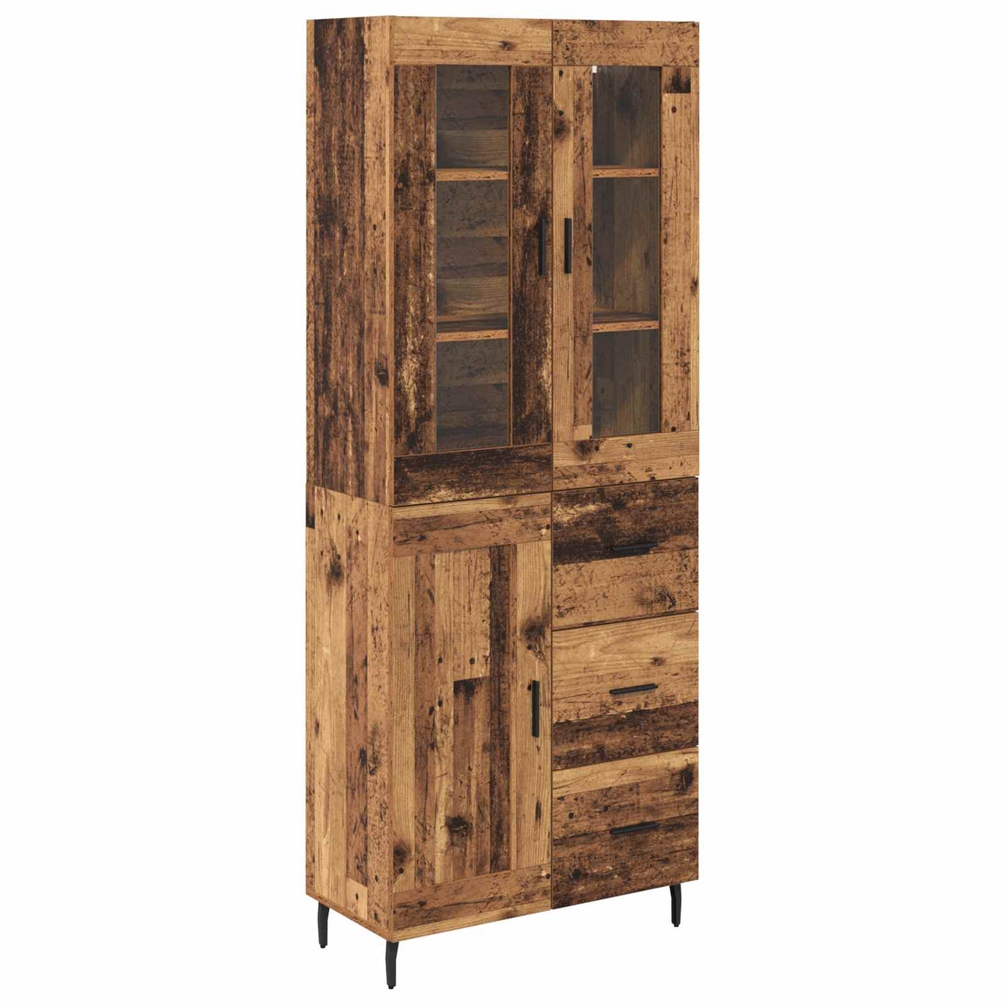 Credenza con cassetto 2 pcs Legno vecchio Legno multistrato