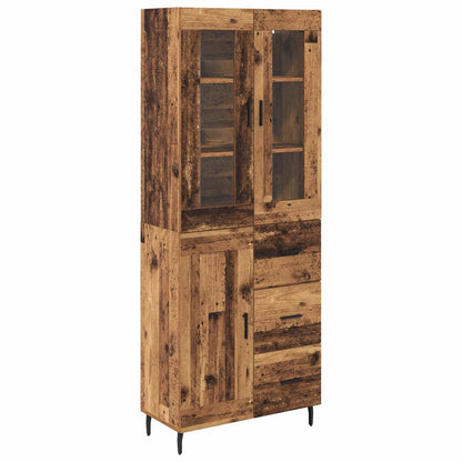 Credenza con cassetto 2 pcs Legno vecchio Legno multistrato