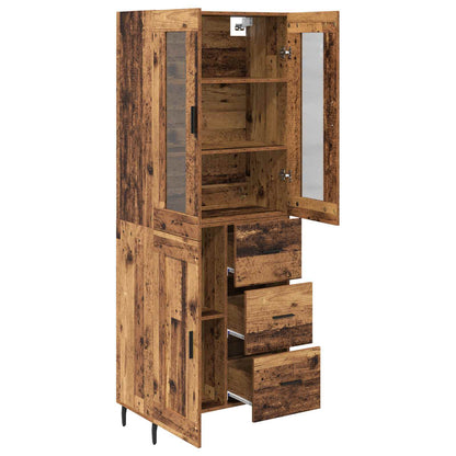 Credenza con cassetto 2 pcs Legno vecchio Legno multistrato