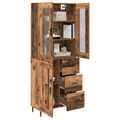 Credenza con cassetto 2 pcs Legno vecchio Legno multistrato