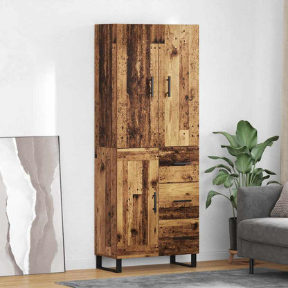 Credenza con cassetto 2 pcs Legno vecchio 69,5 x 34 x 180 cm