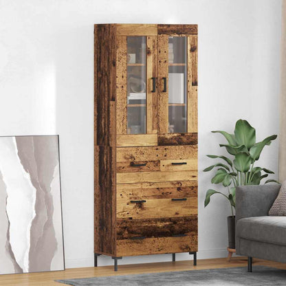 Credenza con cassetto 2 pcs Legno vecchio Legno multistrato