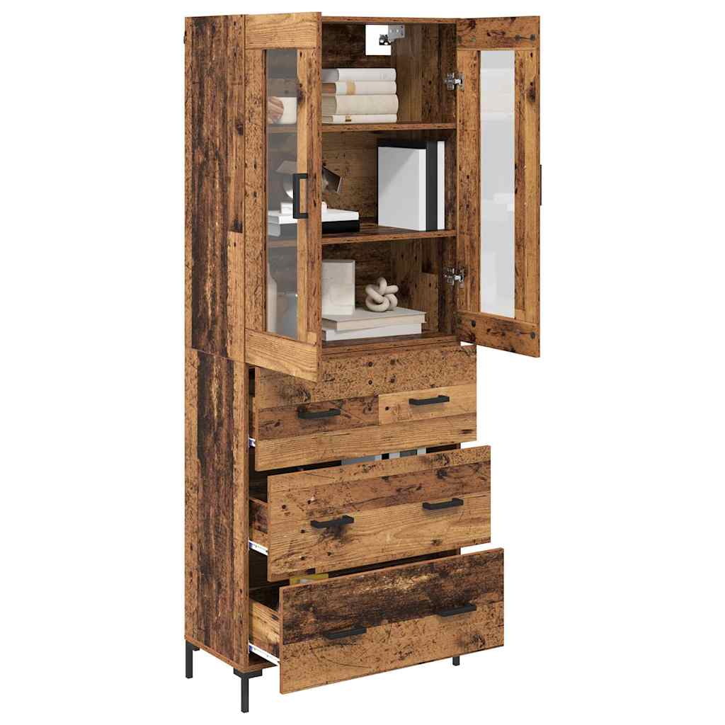 Credenza con cassetto 2 pcs Legno vecchio Legno multistrato