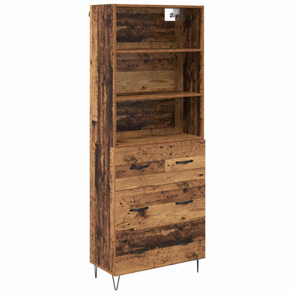 Credenza con cassetto 2 pcs Legno vecchio Legno multistrato