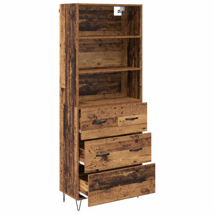 Credenza con cassetto 2 pcs Legno vecchio Legno multistrato
