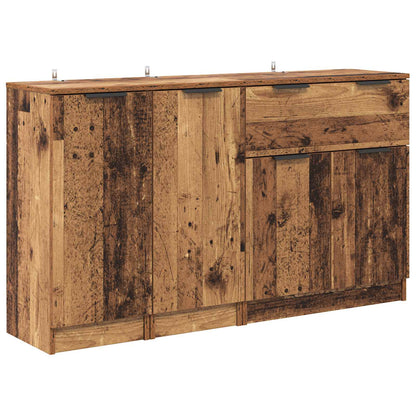 Credenza con cassetto 3 pcs Legno vecchio Legno multistrato