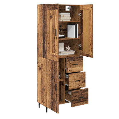 Credenza con cassetto 2 pcs Legno vecchio Legno multistrato