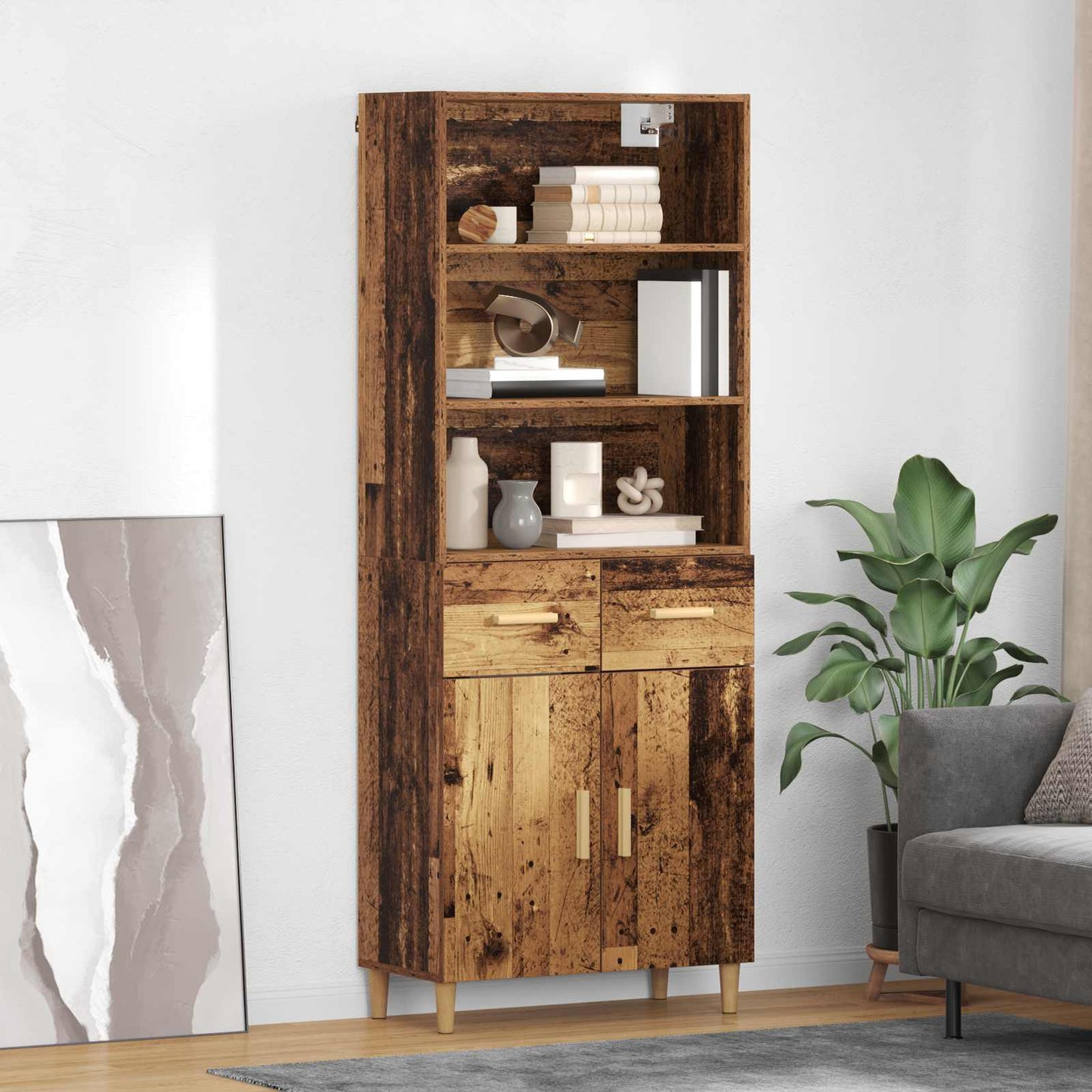 Credenza Legno vecchio 69,5 x 32,5 x 180 cm Legno multistrato