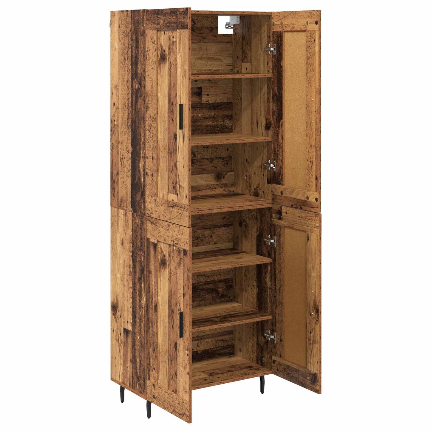 Credenza 2 pcs Legno vecchio Legno multistrato