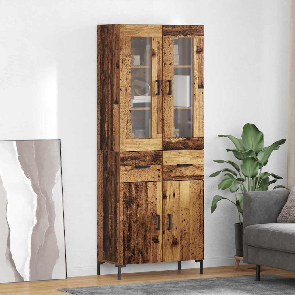 Credenza con cassetto 2 pcs Legno vecchio Legno multistrato