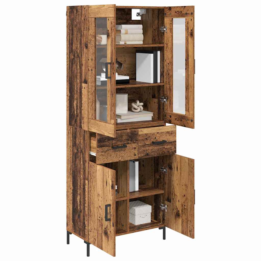 Credenza con cassetto 2 pcs Legno vecchio Legno multistrato