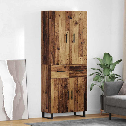 Credenza con cassetto 2 pcs Legno vecchio 69,5 x 34 x 180 cm