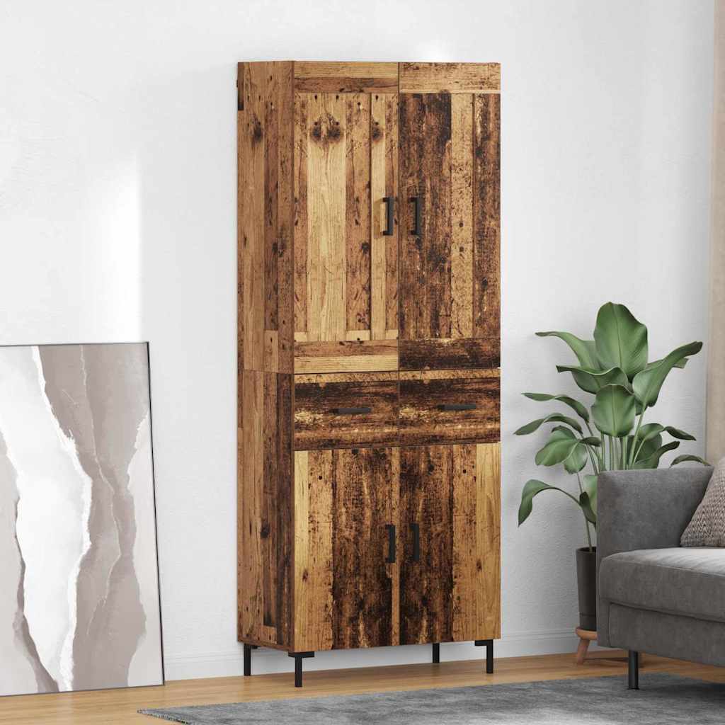 Credenza con cassetto 2 pcs Legno vecchio Legno multistrato